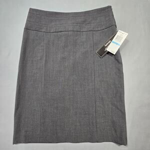 NEW Memoir Beverly Skirt Gray Stretch Pencil Aline Classic Womens Size 5 Juniors